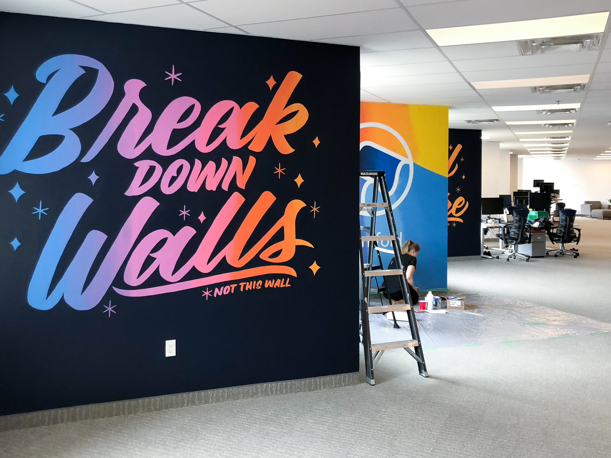 Manifold mural hand lettered by Hillery Powers