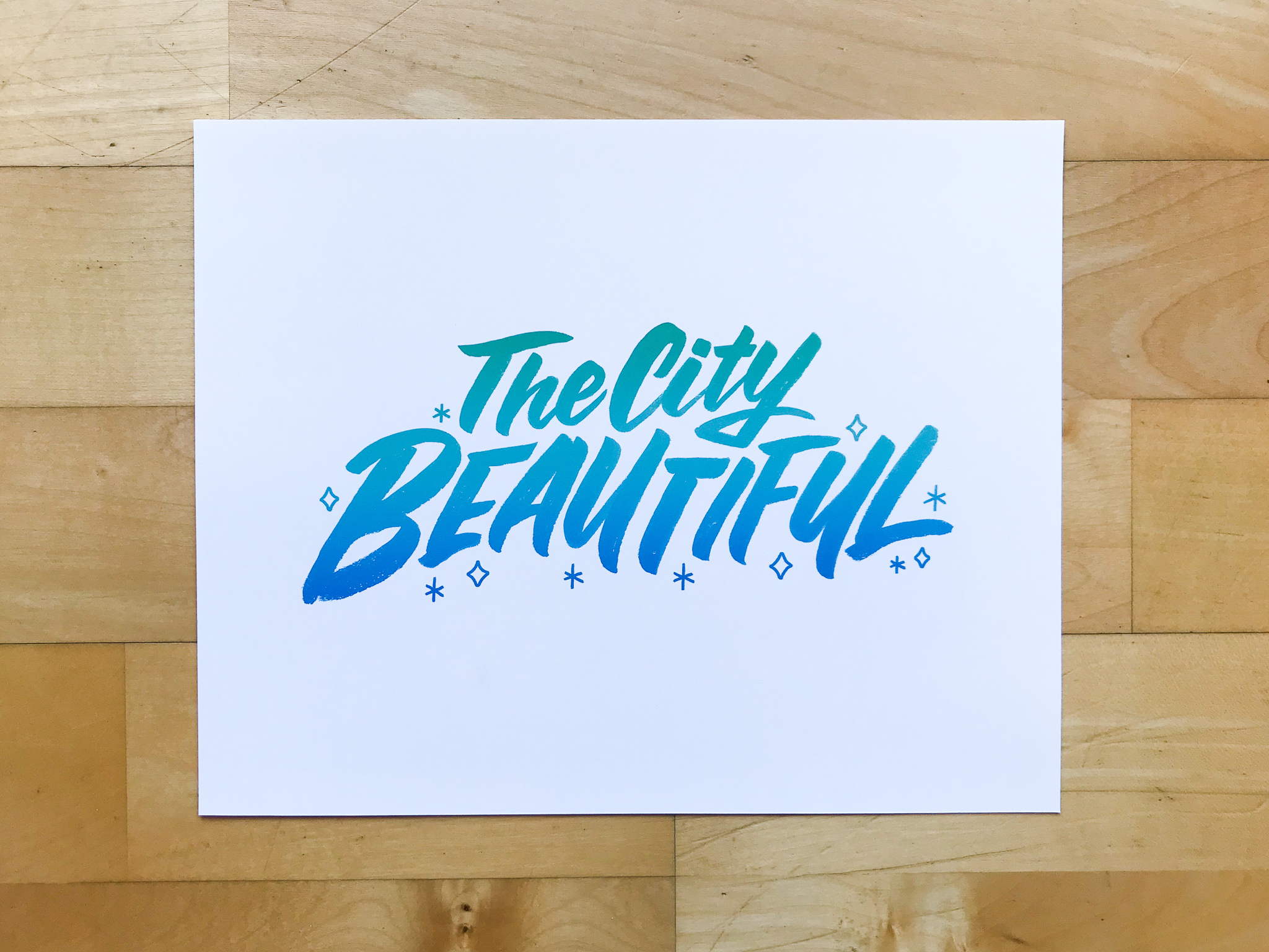 Downtown Orlando Neighborhood prints hand lettered by Hillery Powers