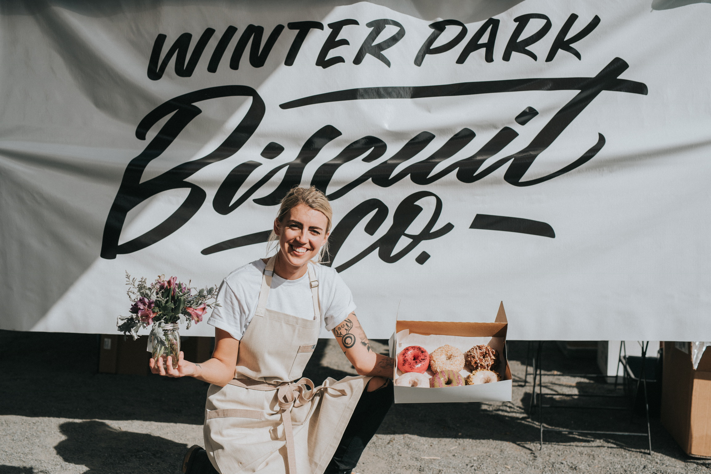 Winter Park Biscuit Co logo hand lettered by Hillery Powers