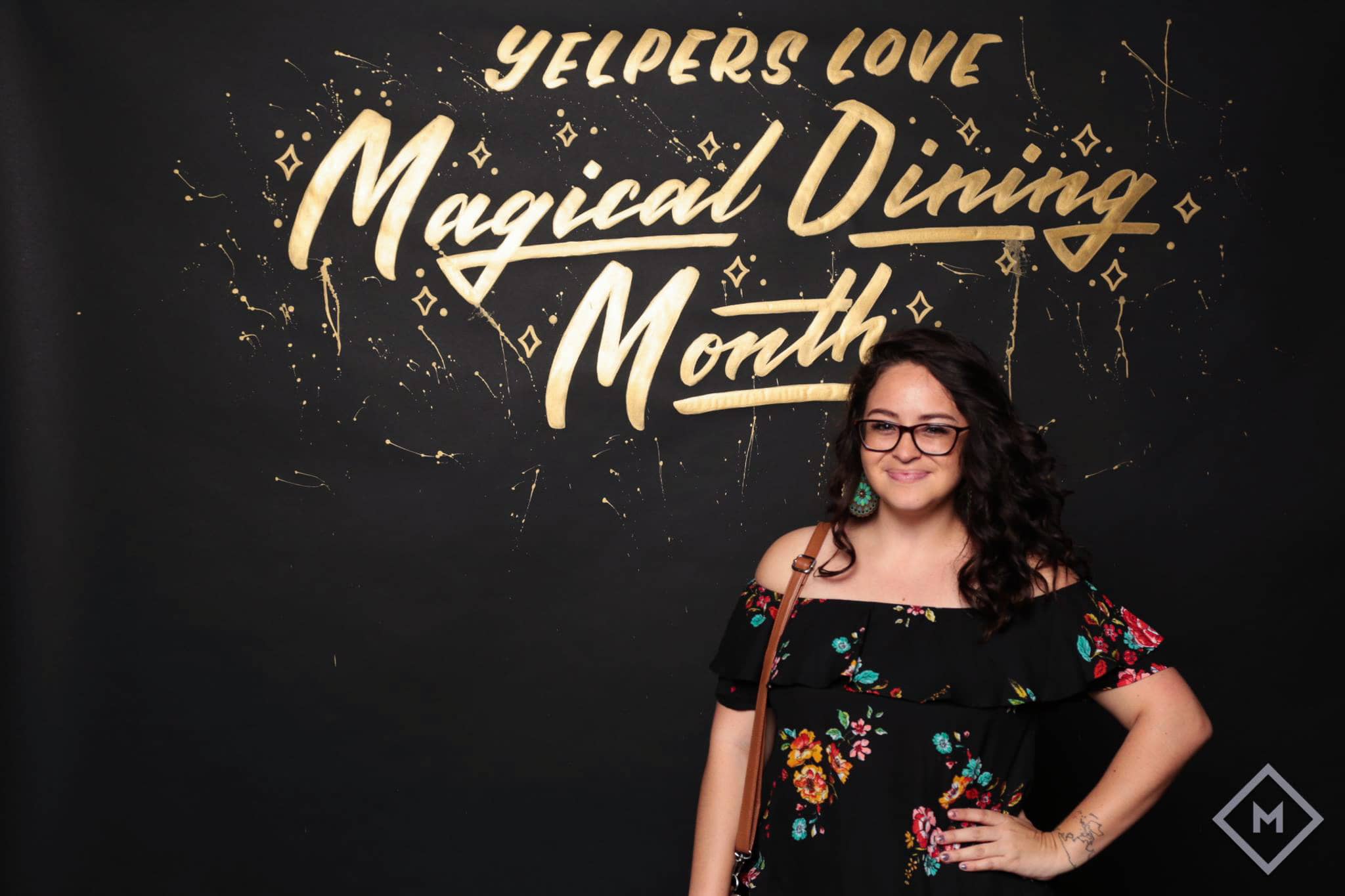 Yelp Magical Dining Month hand lettering by Hillery Powers photo backdrop in Millenia Mall