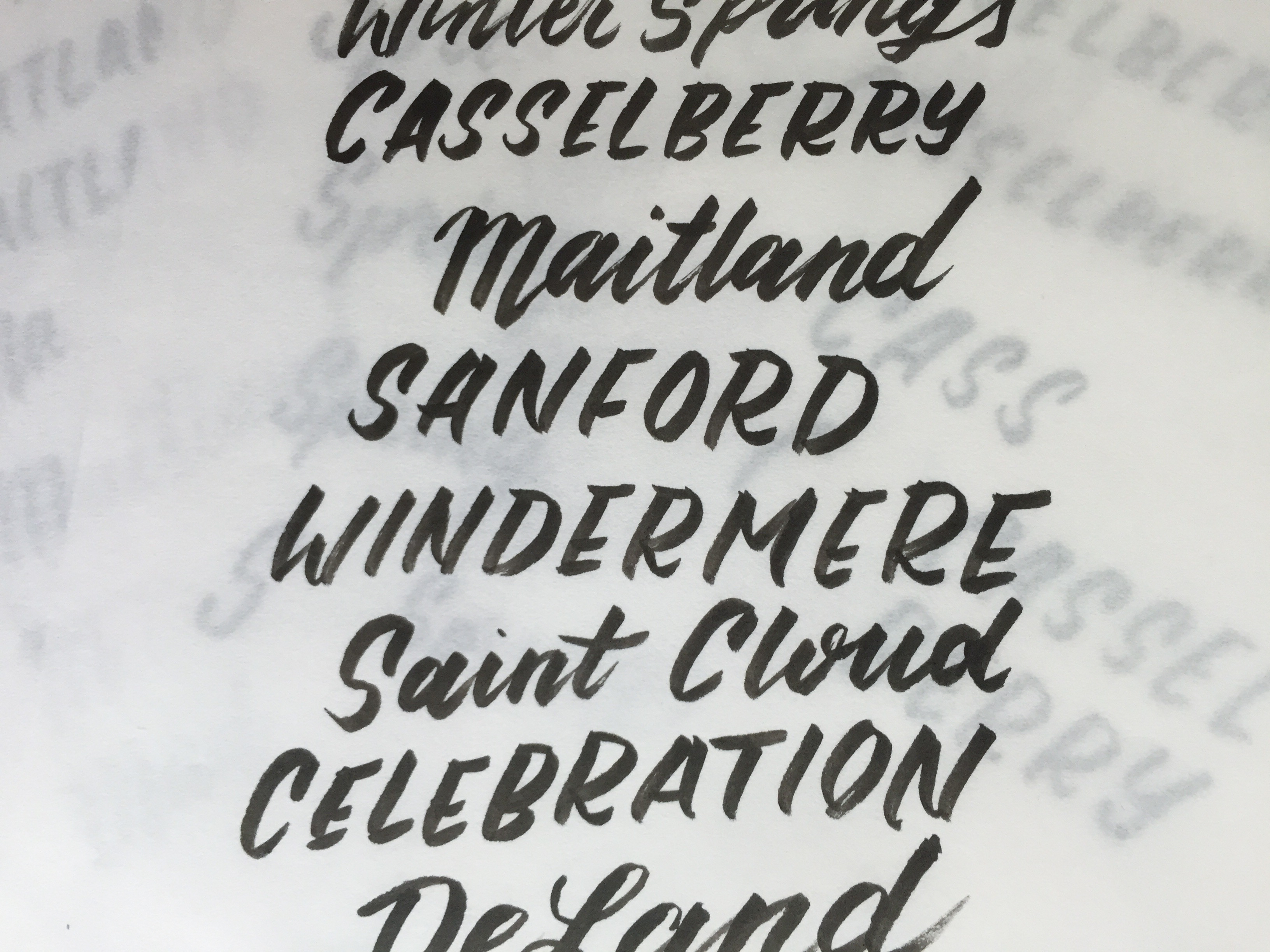 Winter Springs Casselberry Maitland Sanford Windermere Saint Cloud Celebration DeLand hand lettering by Hillery Powers