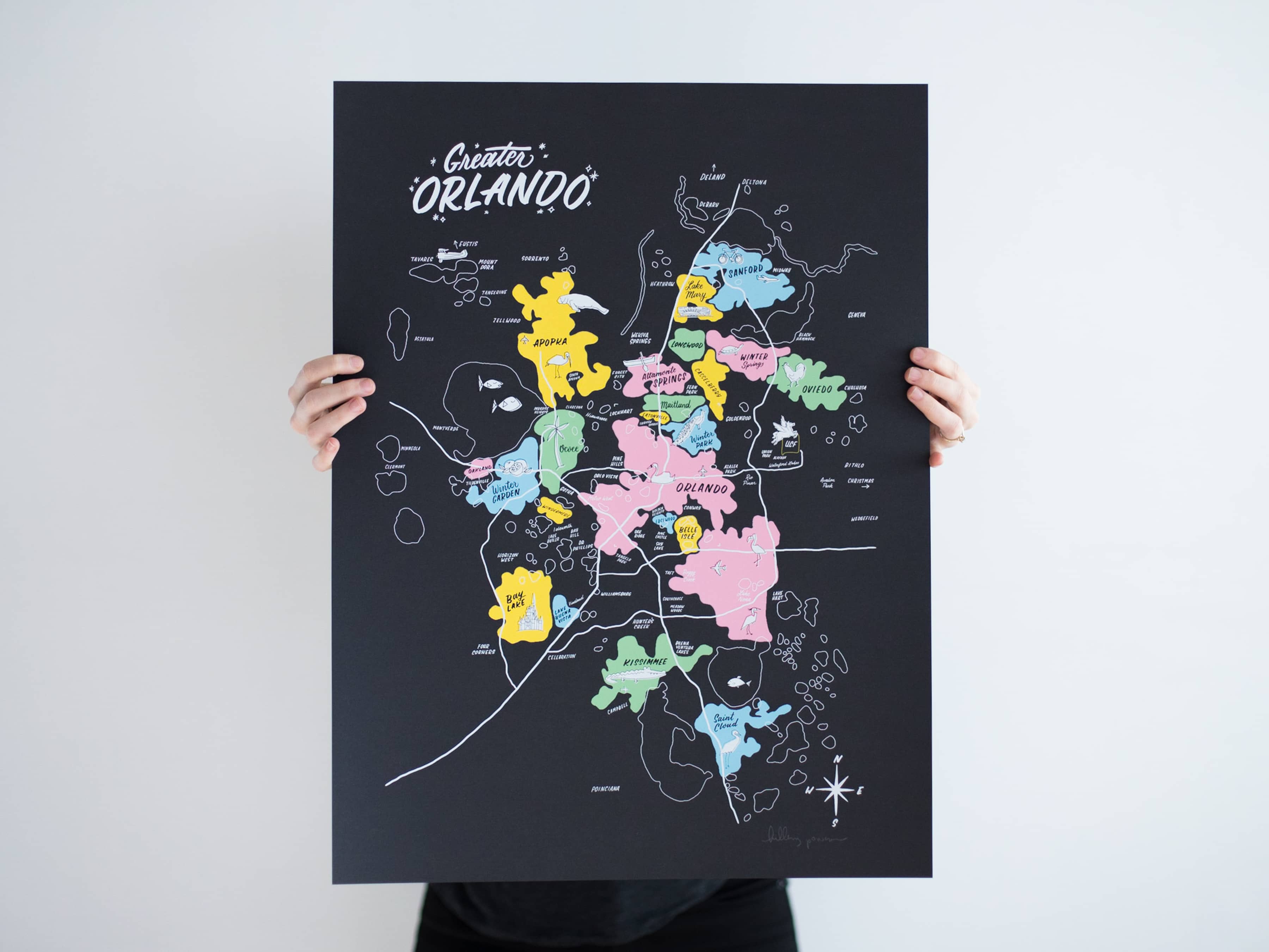 Greater Orlando Map Print