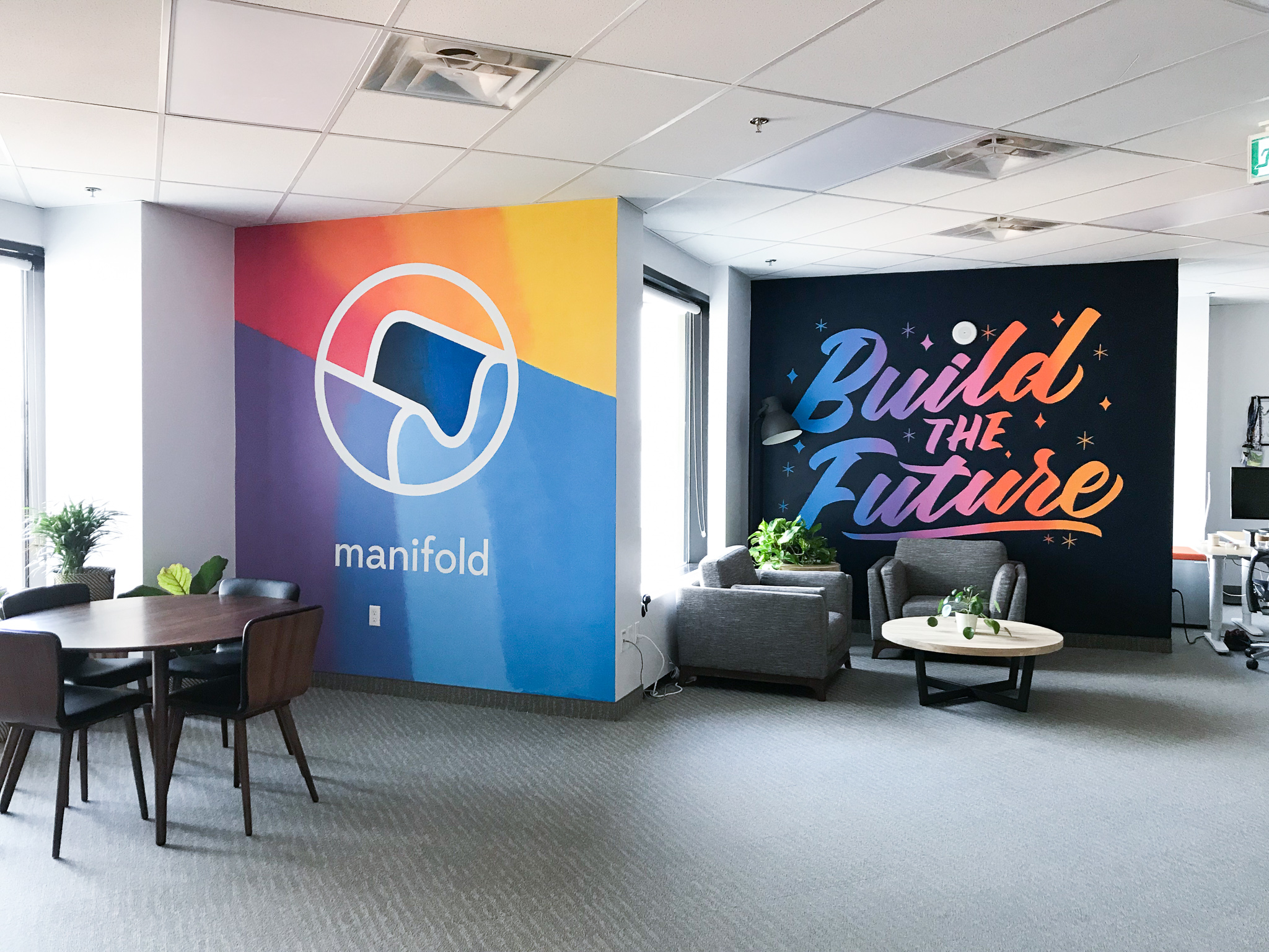 Manifold mural hand lettered by Hillery Powers
